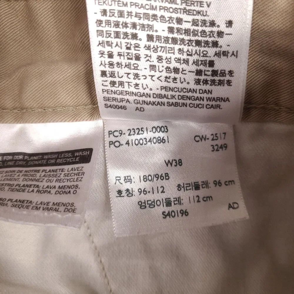 Levis Shorts Mens 37 Brown‎ Tan Cargo Pockets 100% Cotton Outdoor White Tab